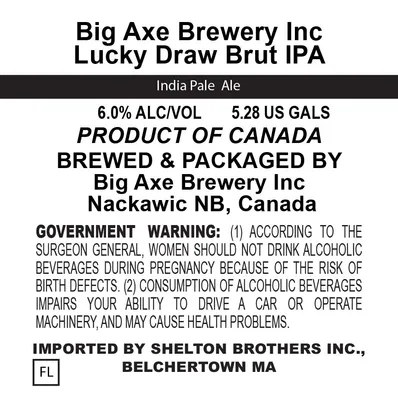 Lucky Draw Brut IPA label