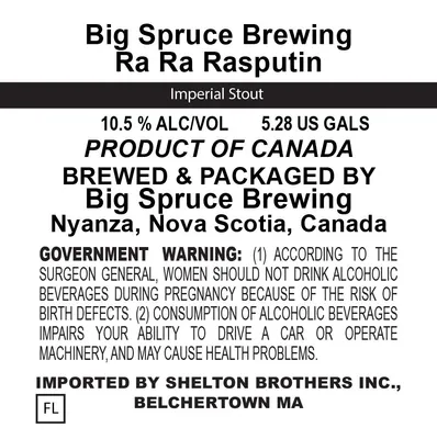 Ra Ra Rasputin label