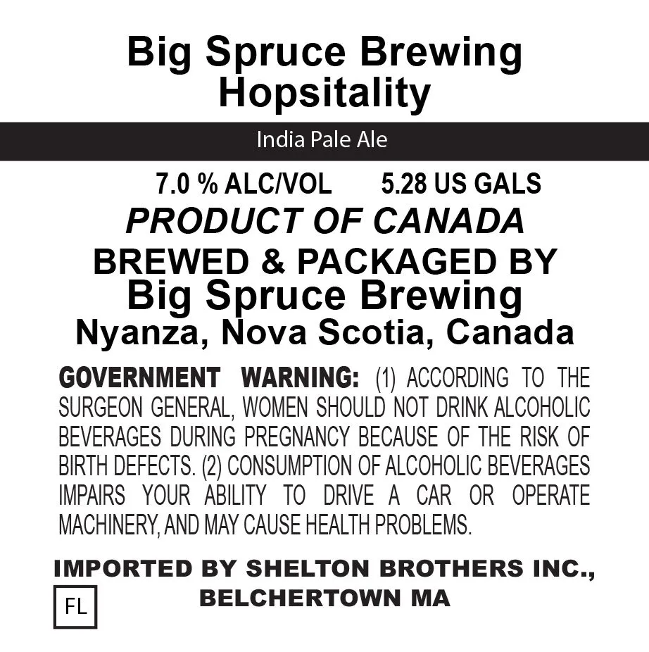Hopsitality label