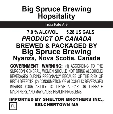 Hopsitality label