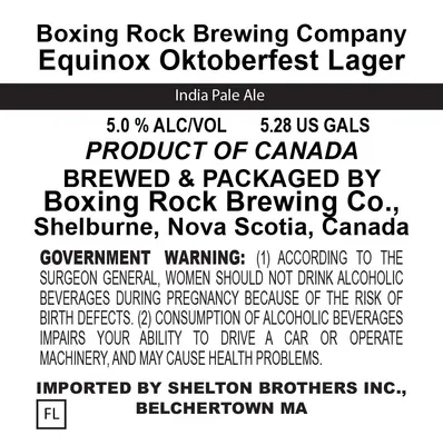 Equinox Oktoberfest Lager label