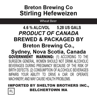 Stirling Hefeweizen label