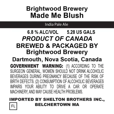 Made Me Blush label