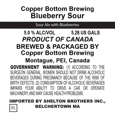 Blueberry Sour label