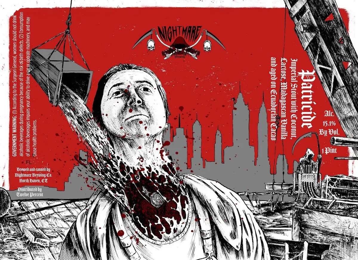 Patricide label art — NIGHTMARE BREWING
