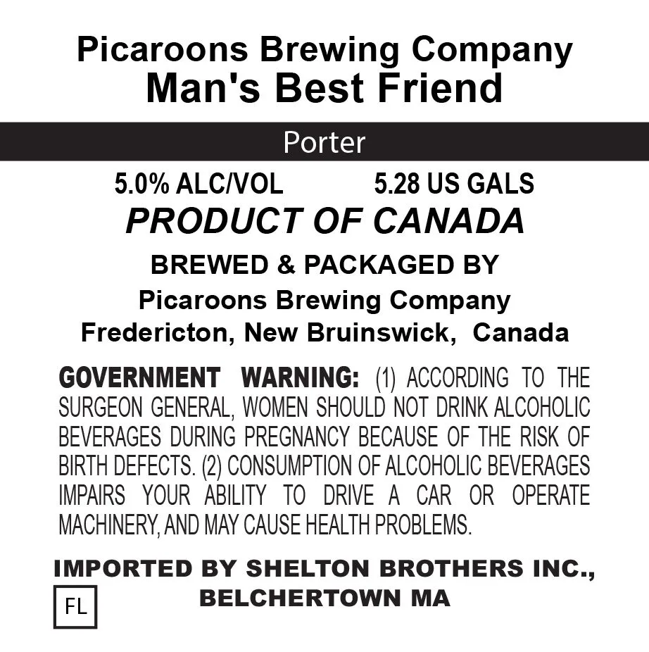 Man's Best Friend — full label as filed with TTB