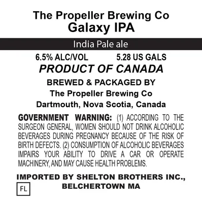 Galaxy IPA label