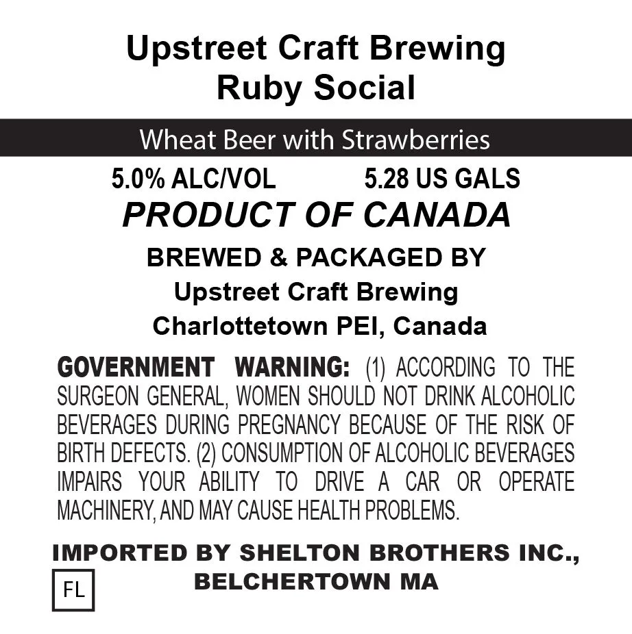 Ruby Social — full label as filed with TTB