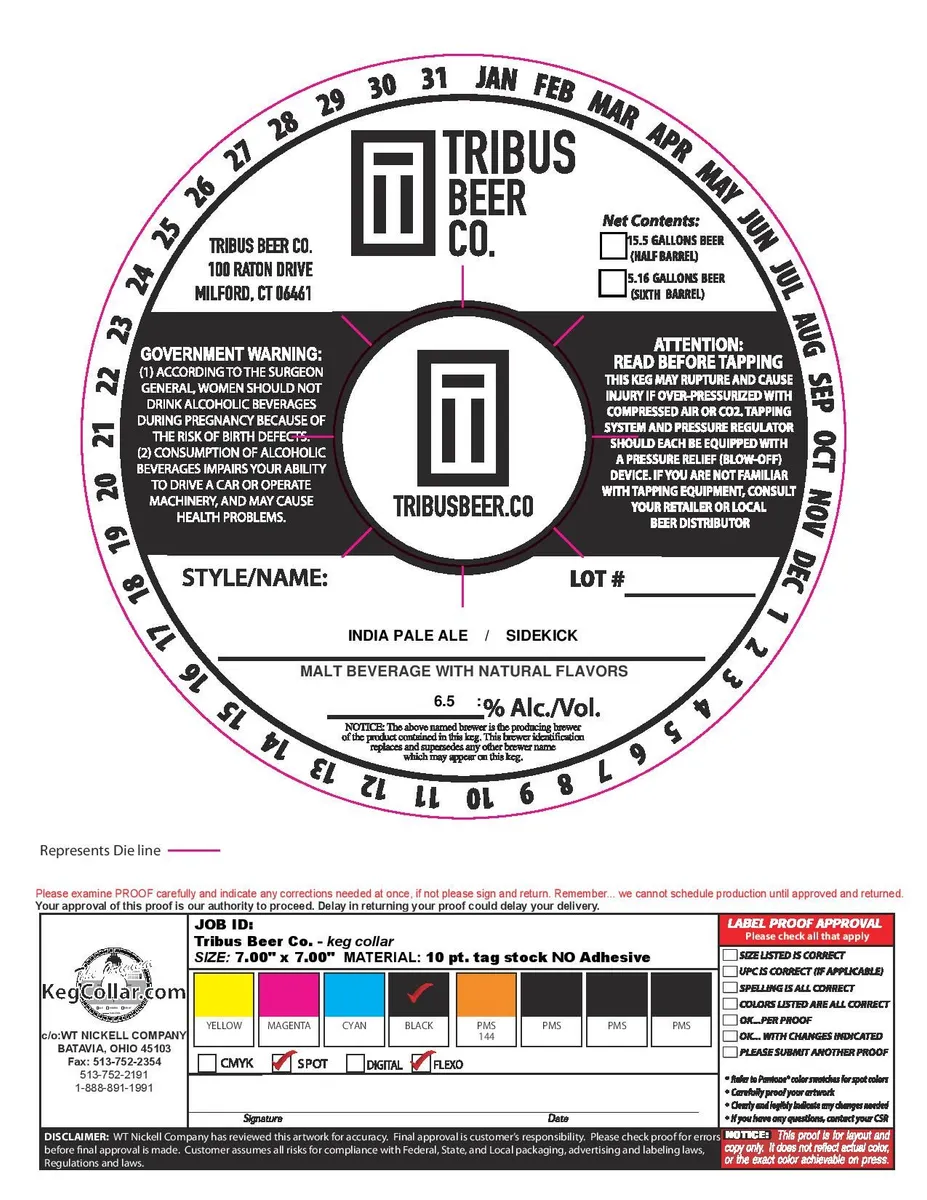 Sidekick — full label as filed with TTB