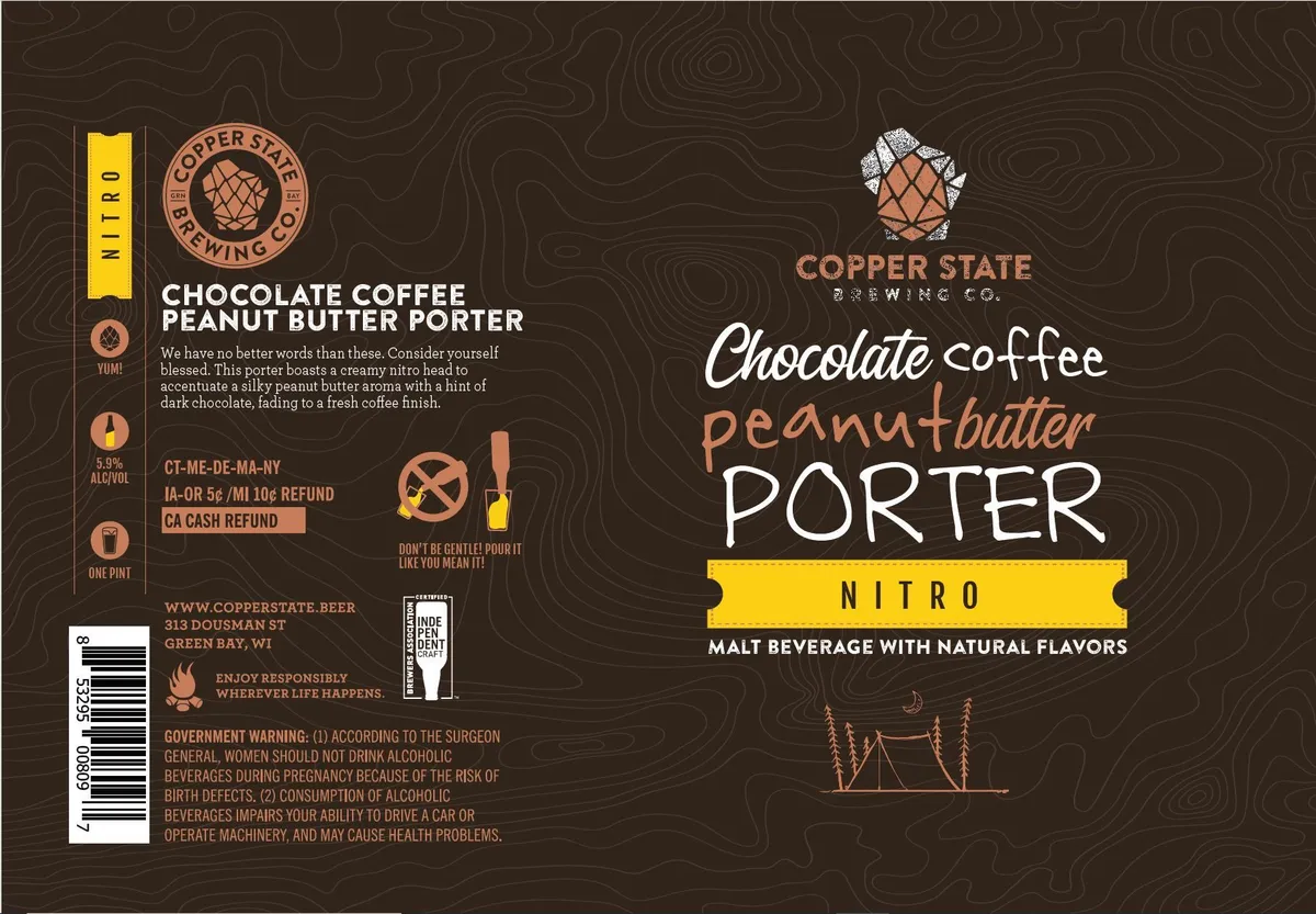 Chocolate Coffee Peanut Butter Porter — full label as filed with TTB