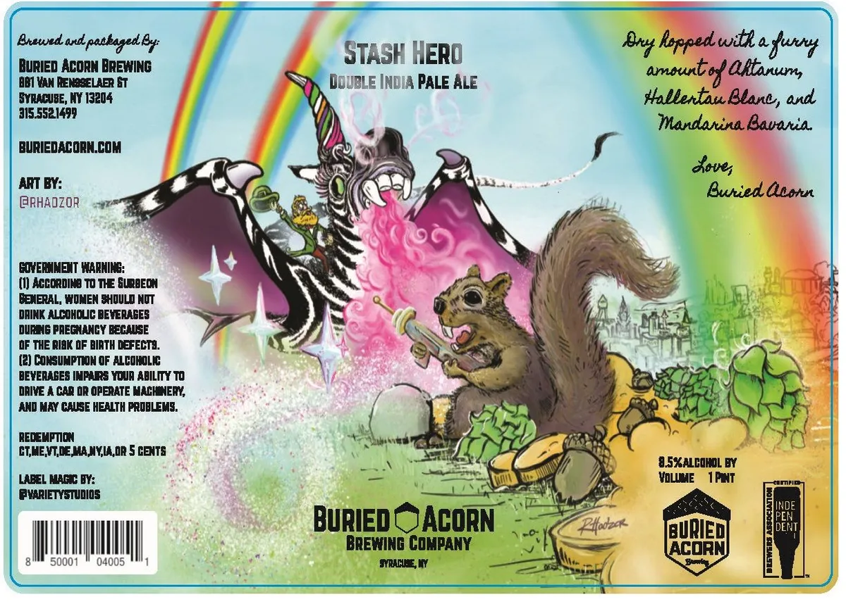 Stash Hero — full label as filed with TTB