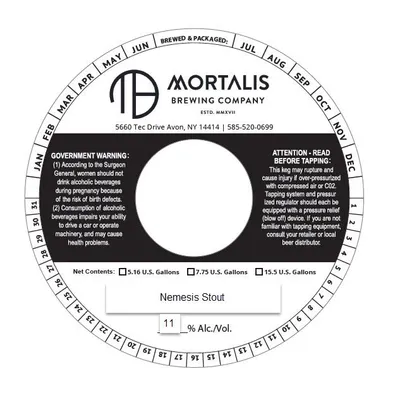 Nemesis Stout label