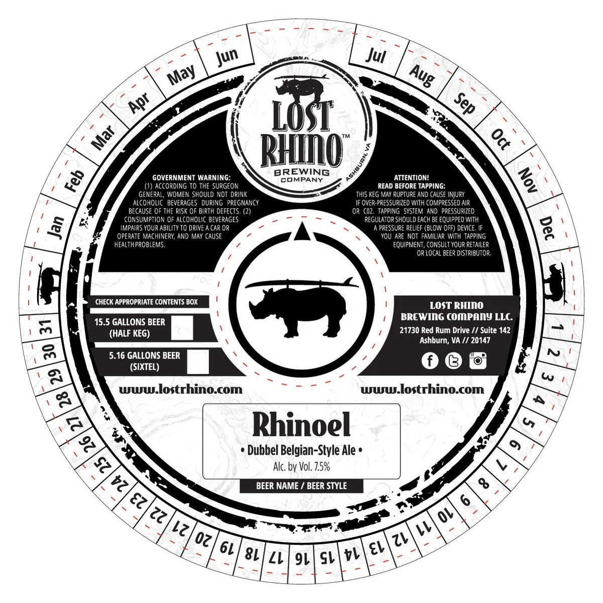 Rhinoel — full label as filed with TTB