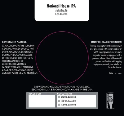 National House IPA label
