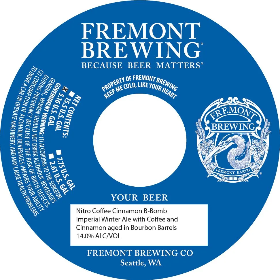 Nitro Coffee Cinnamon B-Bomb — full label as filed with TTB