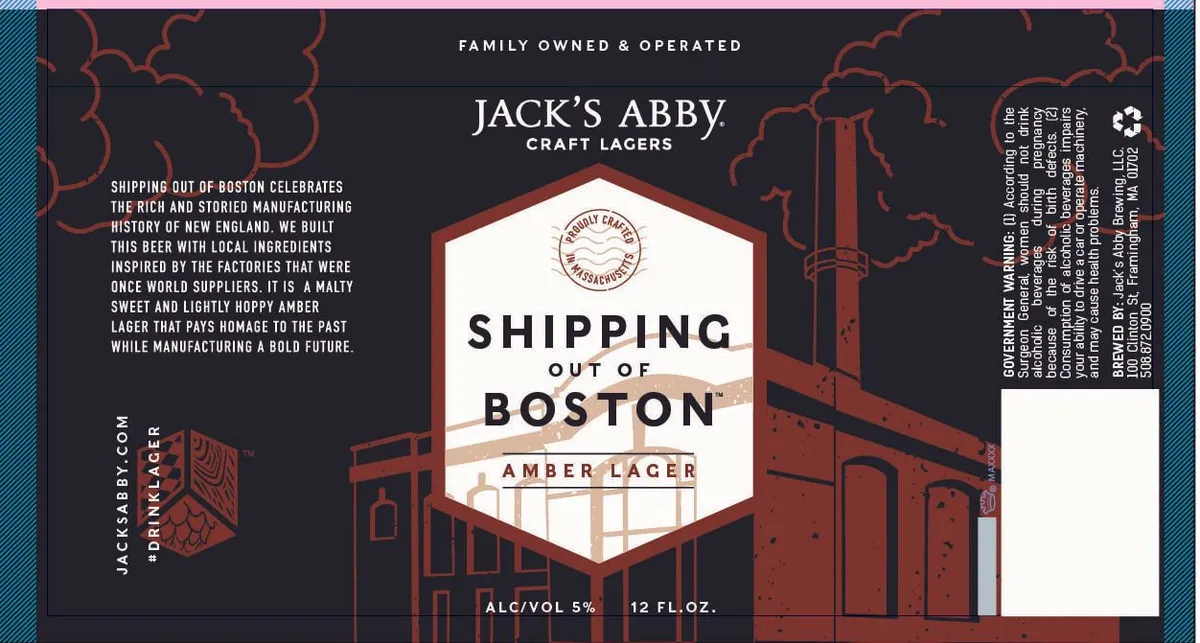 Shipping Out of Boston — full label as filed with TTB