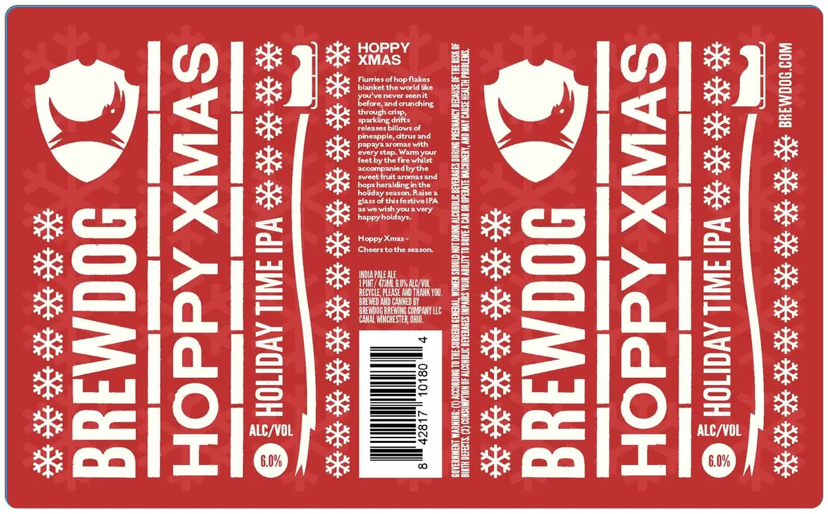 Hoppy Xmas — full label as filed with TTB