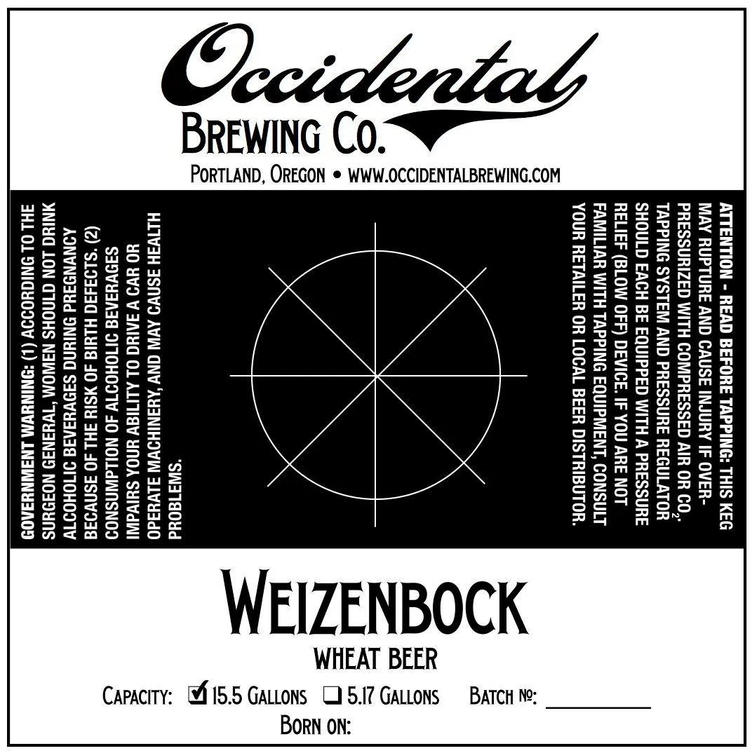 Weizenbock — full label as filed with TTB