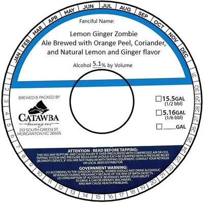 Lemon Ginger Zombie label