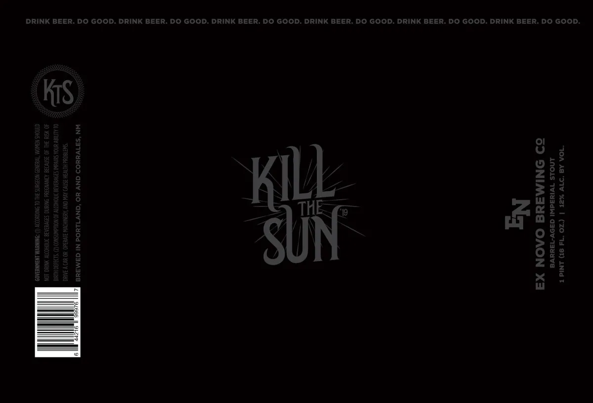 Kill The Sun — full label as filed with TTB