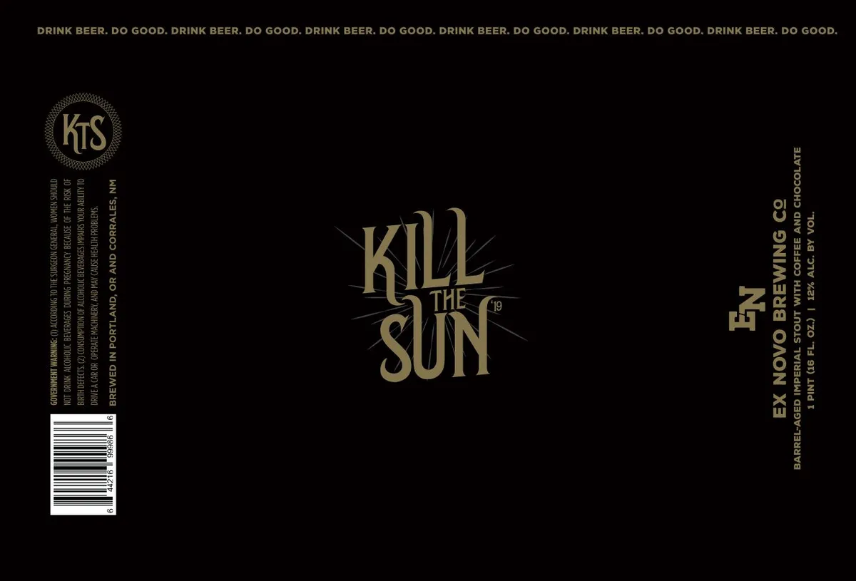Kill The Sun — full label as filed with TTB