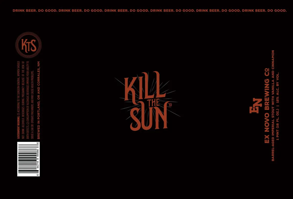 Kill The Sun — full label as filed with TTB