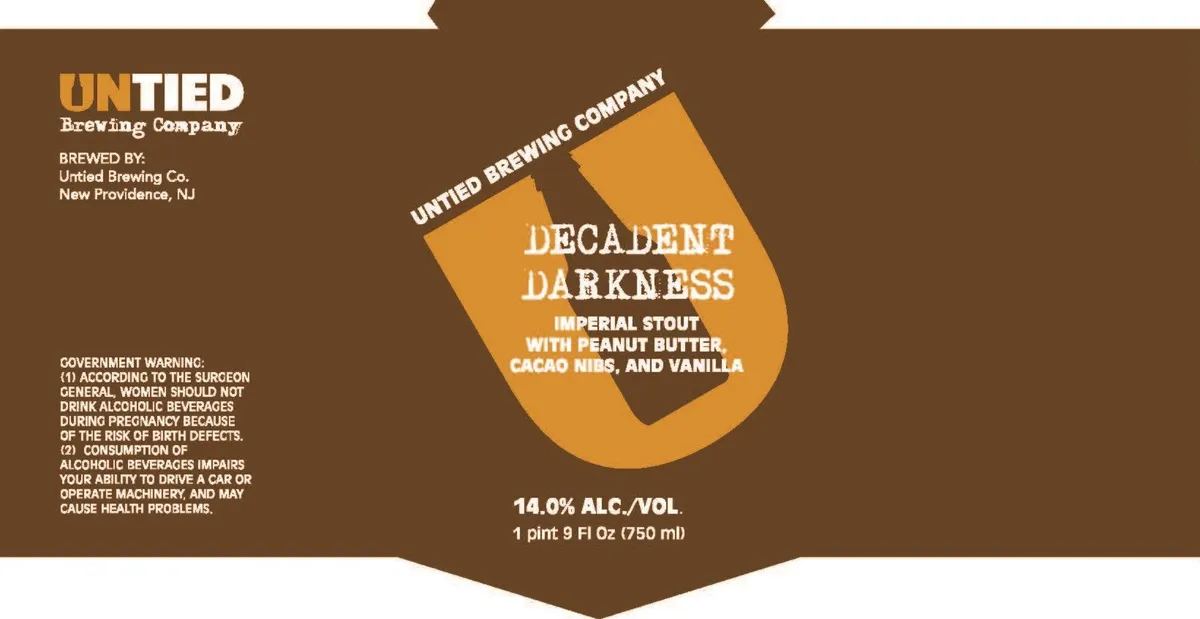 Decadent Darkness — full label as filed with TTB