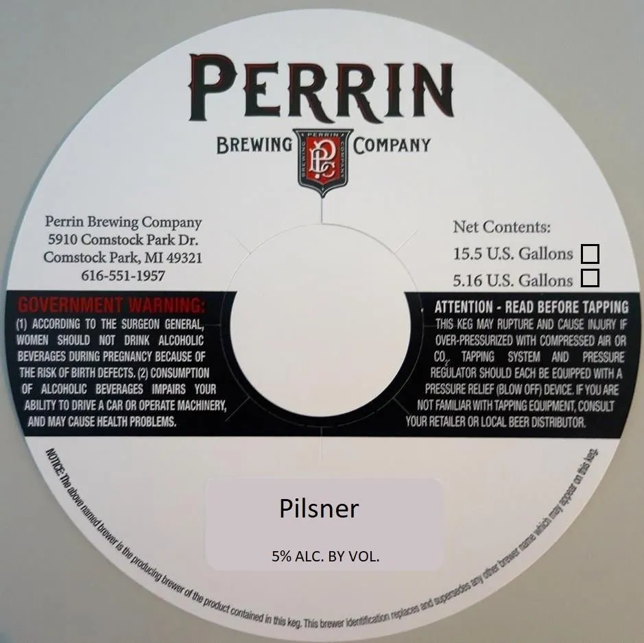 Pilsner — full label as filed with TTB