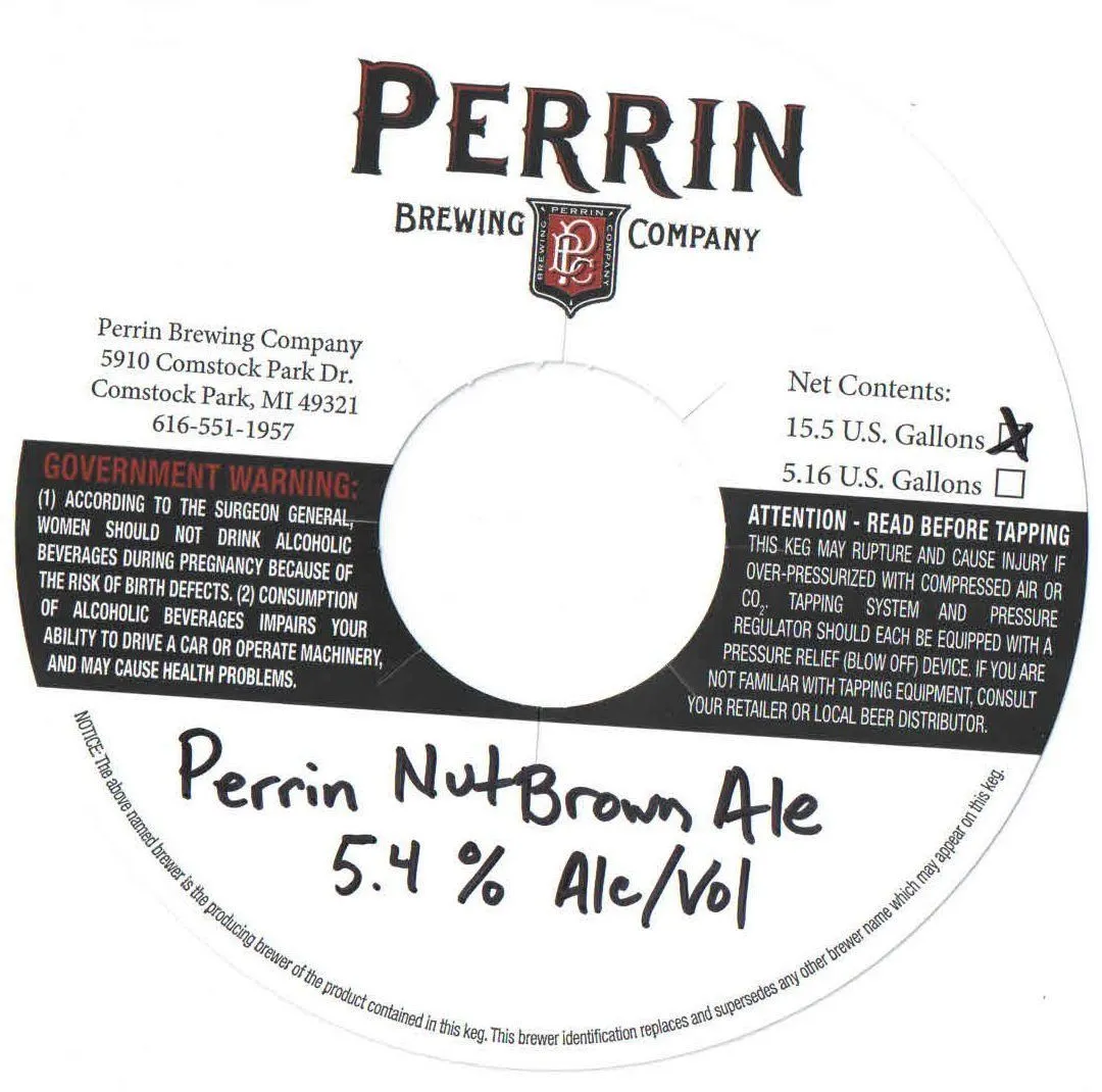 Nut Brown Ale — full label as filed with TTB