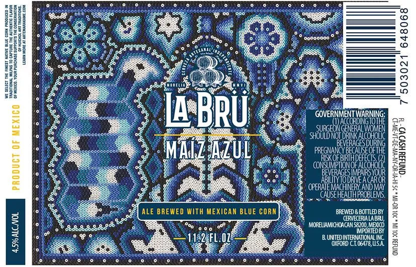 Maiz Azul — full label as filed with TTB