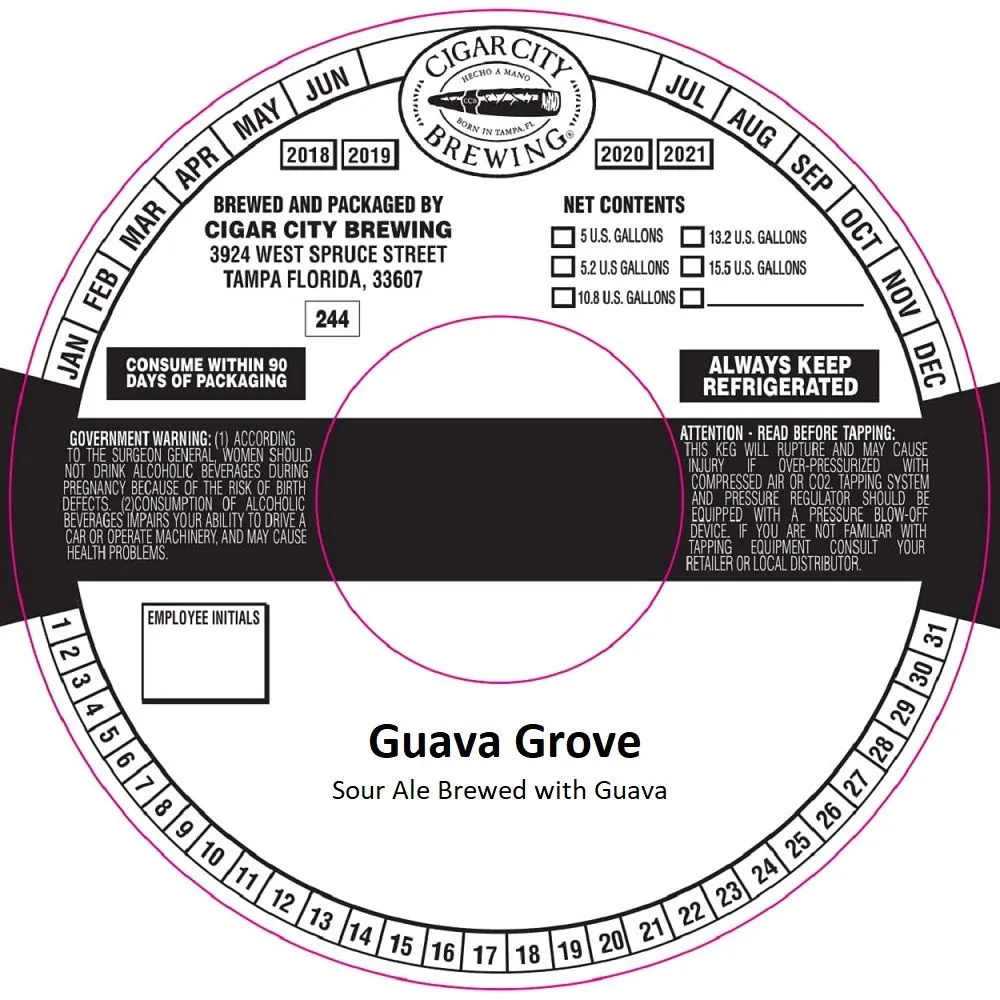 Guava Grove — full label as filed with TTB