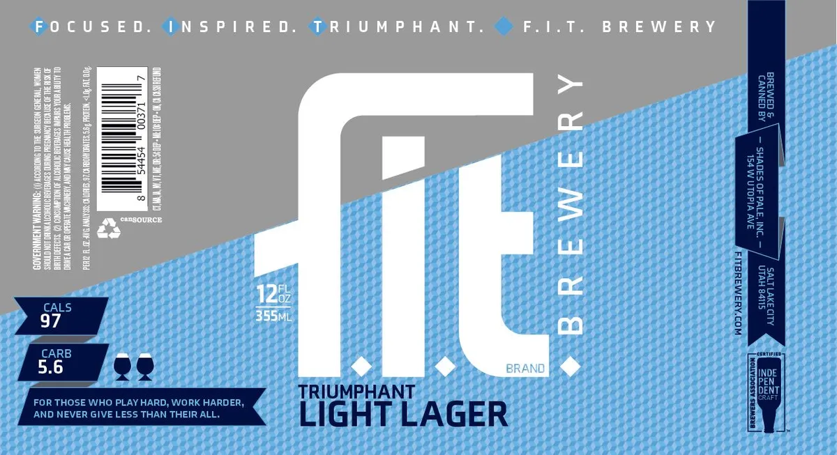 Triumphant Light label art — F.I.T. BREWERY