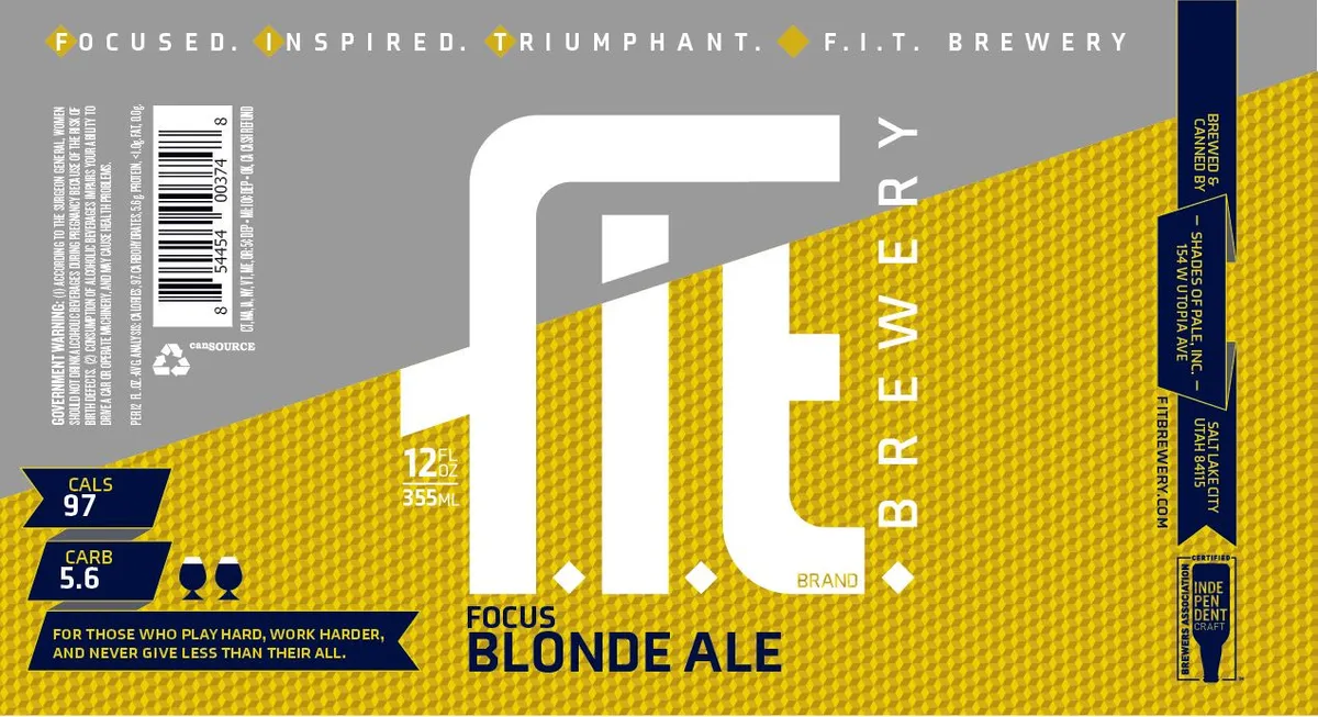 Focus Blonde Ale label art — F.I.T. BREWERY
