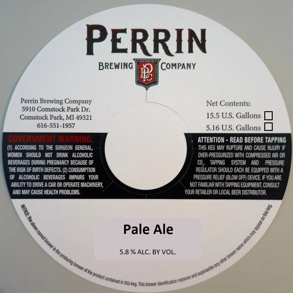 Pale Ale — full label as filed with TTB