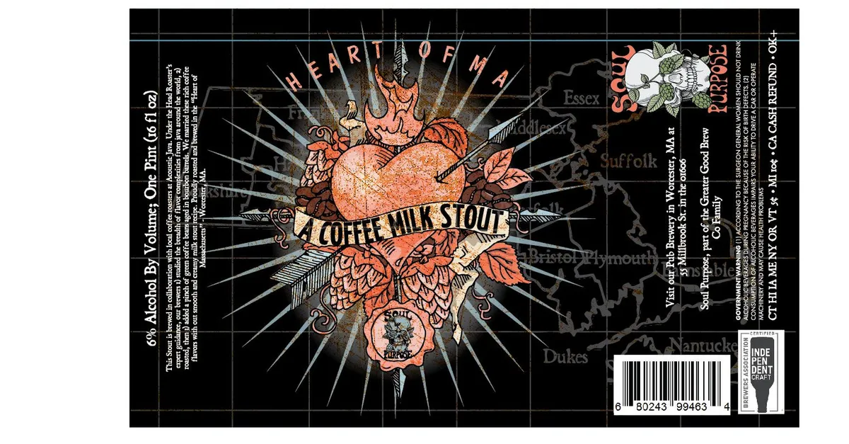 Heart of Ma Coffee Milk Stout — full label as filed with TTB