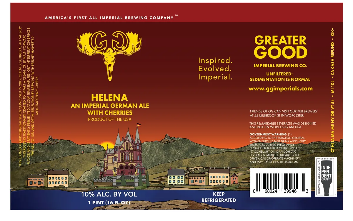 Helena German Ale With Cherries — full label as filed with TTB