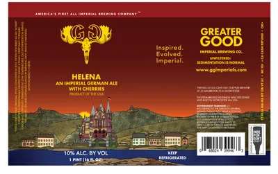 Helena German Ale With Cherries label