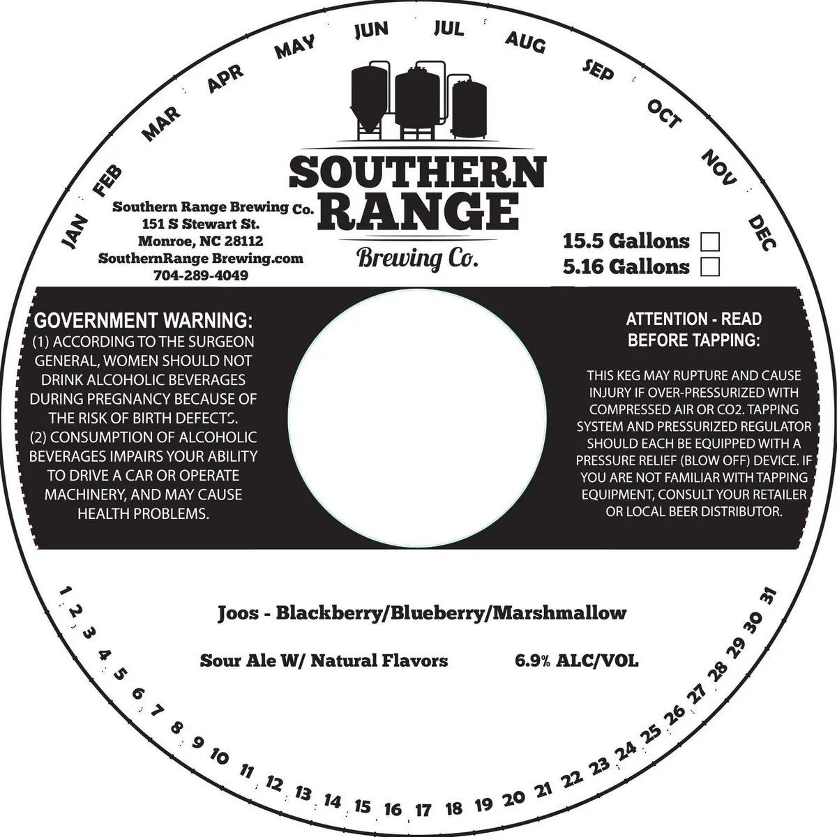 Joos - Blackberry/Blueberry/Marshmallow — full label as filed with TTB