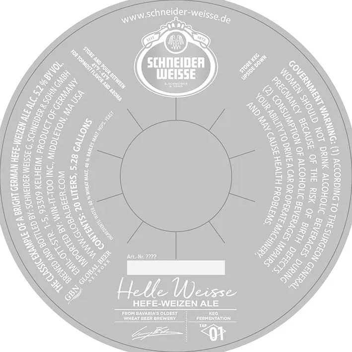 Helle Weisse — full label as filed with TTB