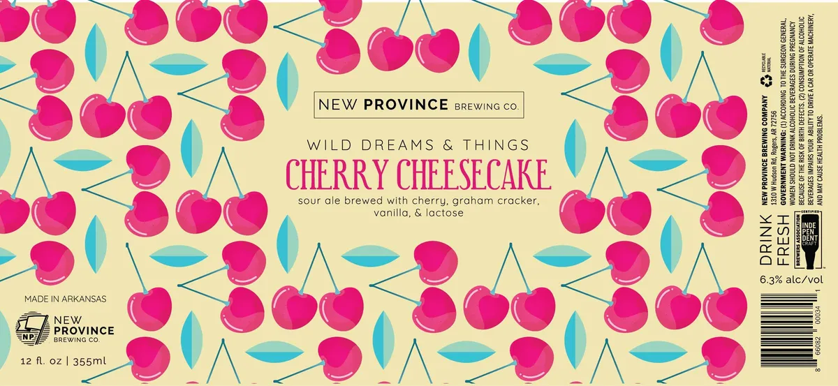 Wild Dreams & Things Cherry Cheesecake — full label as filed with TTB