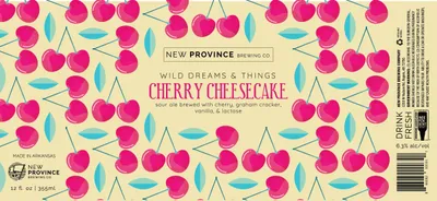 Wild Dreams & Things Cherry Cheesecake label