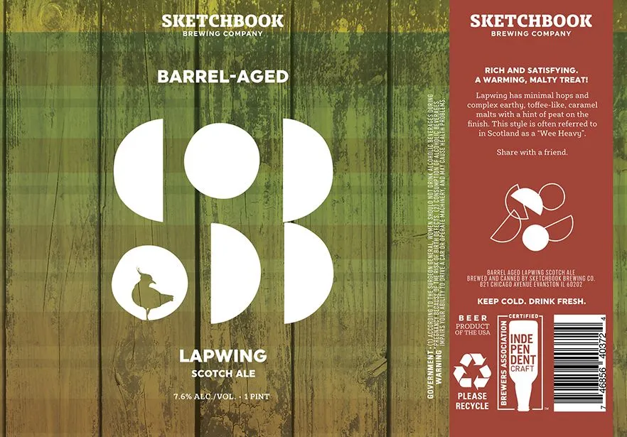 Barrel-Aged Lapwing Scotch Ale — full label as filed with TTB