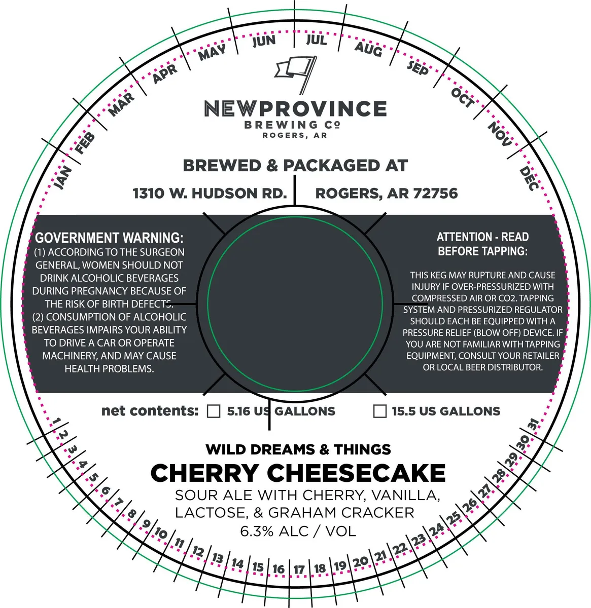 Wild Dreams & Things Cherry Cheesecake — full label as filed with TTB