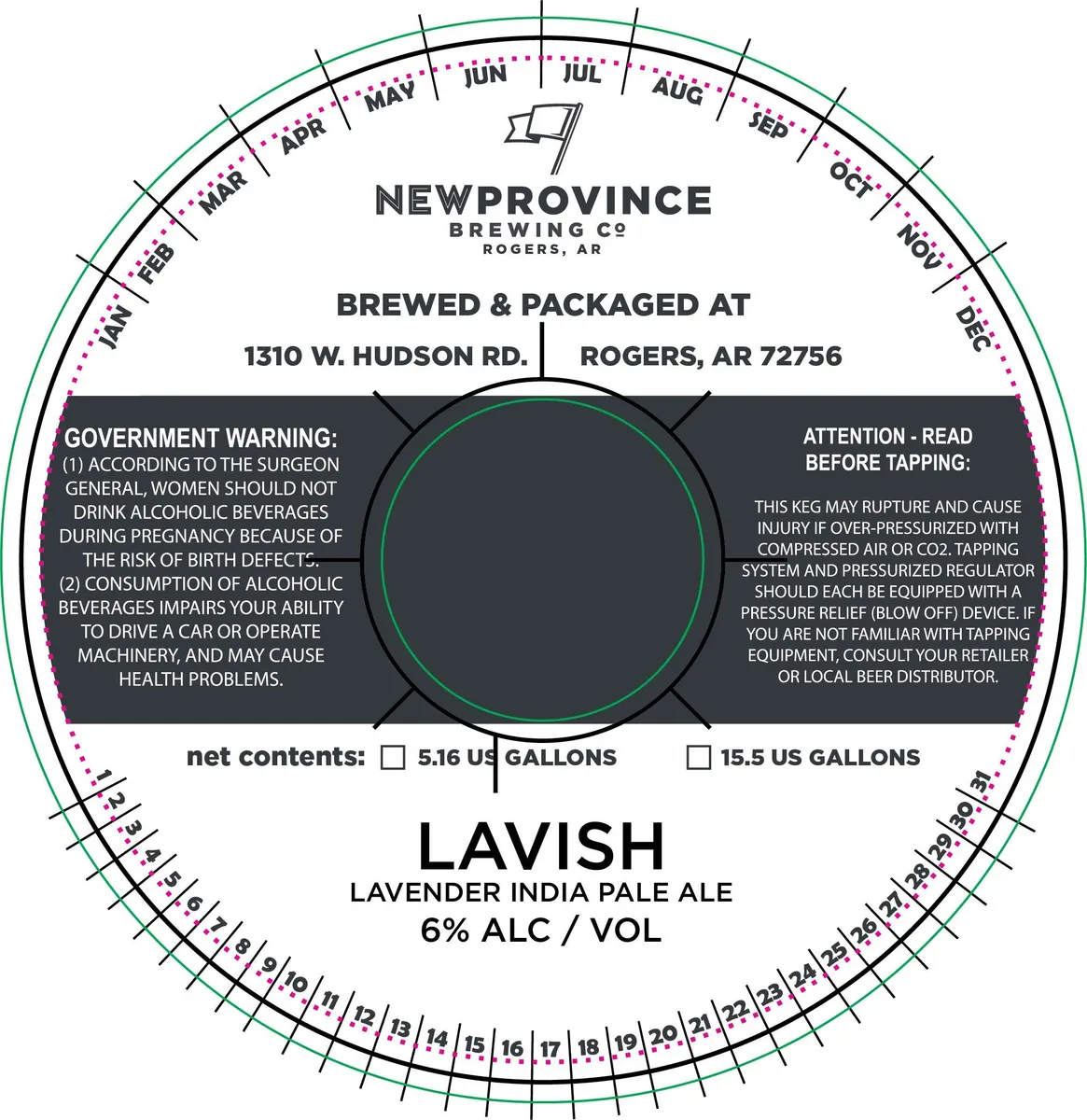 Lavish — full label as filed with TTB