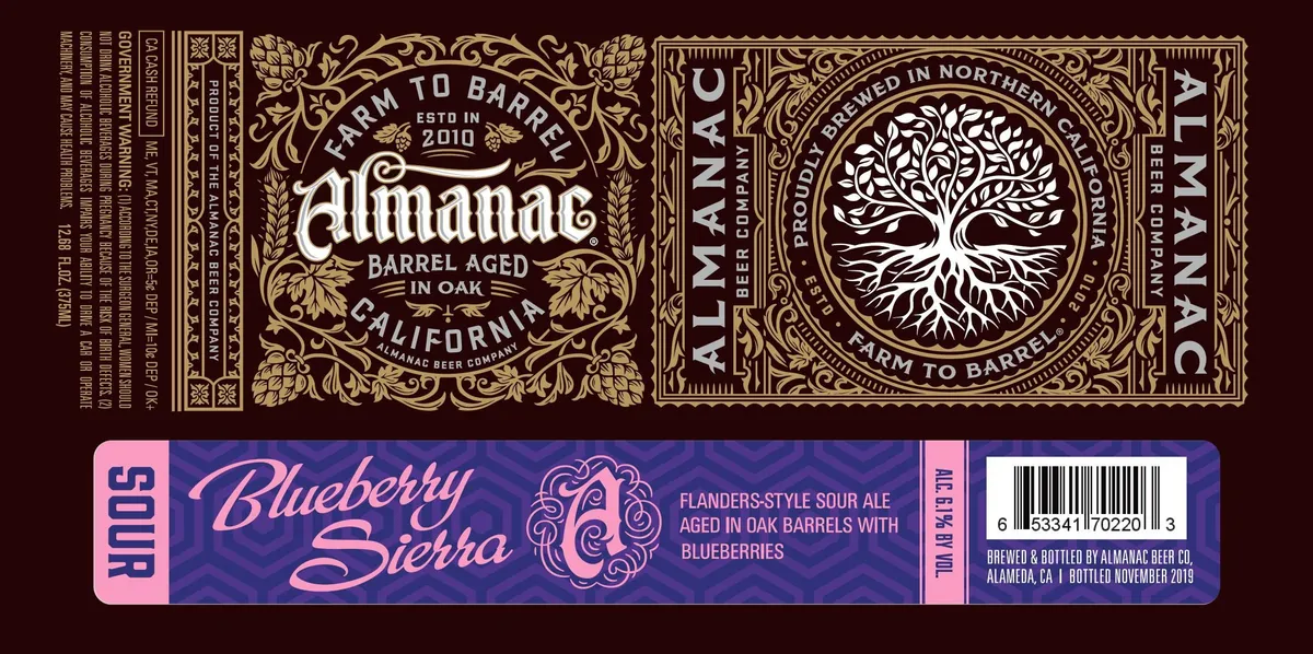 Blueberry Sierra — full label as filed with TTB