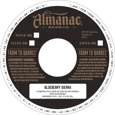 Blueberry Sierra label