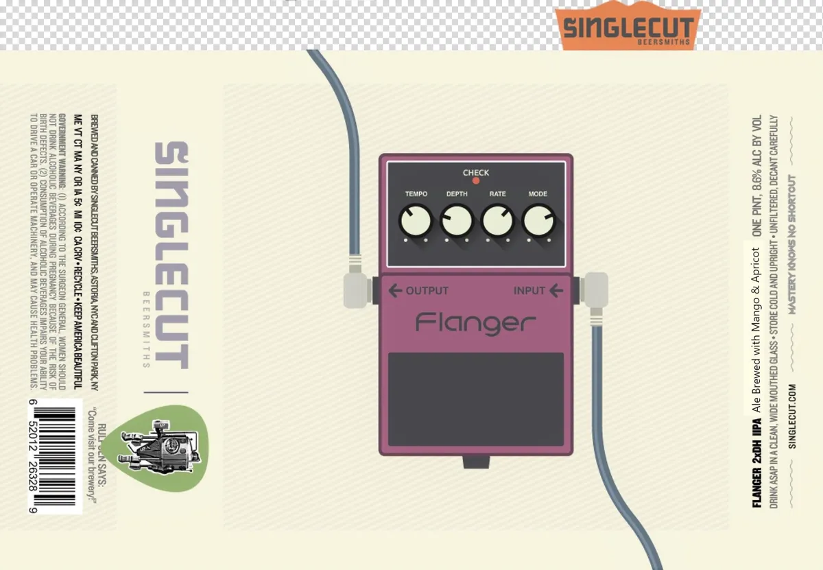 Flanger 2xDH IIPA — full label as filed with TTB