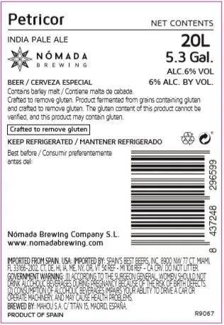 Petricor — full label as filed with TTB