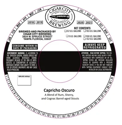 Capricho Oscuro label