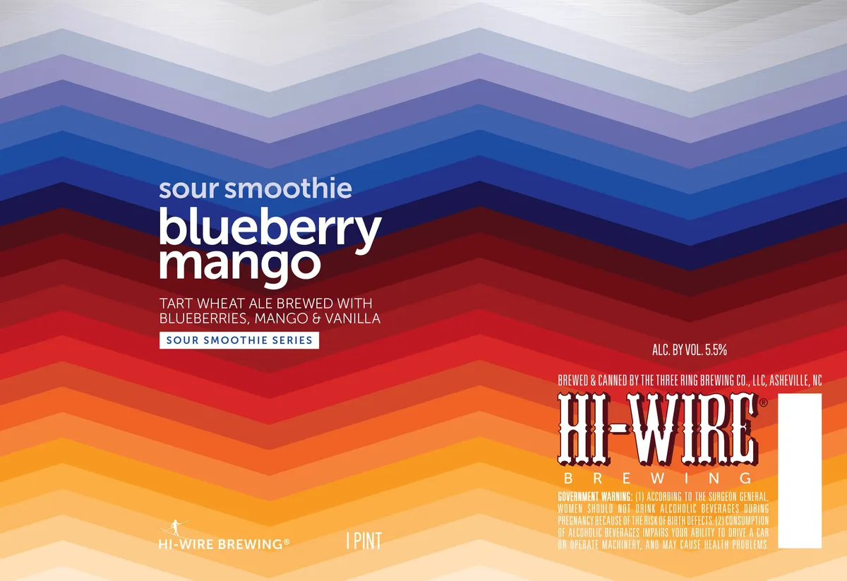 Sour Smoothie: Blueberry Mango label
